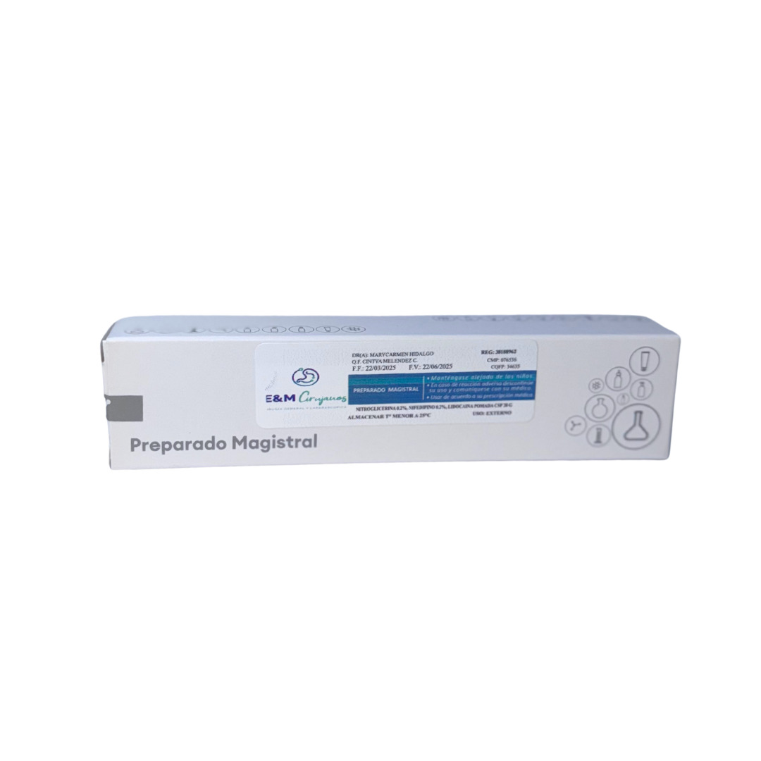 Gel Restaurador Rectal (Nifedipino + Nitroglicerina + Lidocaína)